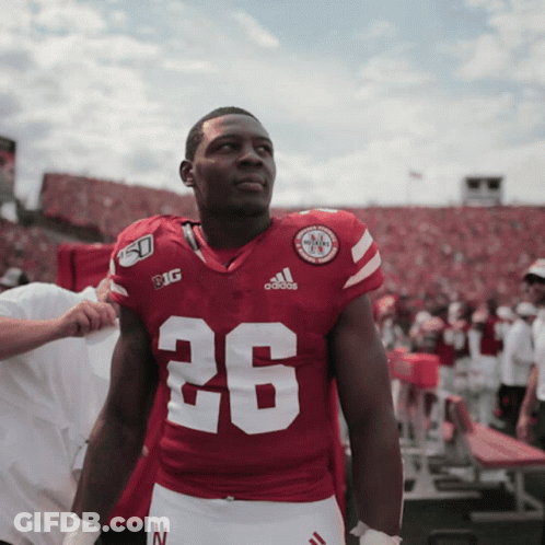 Football Player In Red Adidas Jersey Number 26 GIF
