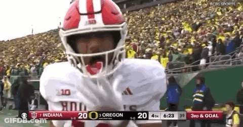 Football Player In Red And White Helmet GIF
