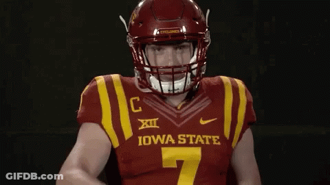Football Player In Red And Yellow Jersey And Helmet GIF