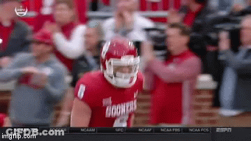 Football Player In Red Boomers Jersey GIF