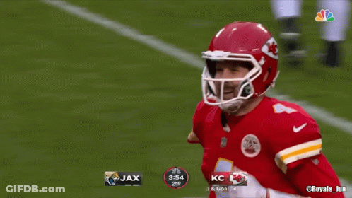 Football Player In Red Helmet Touchdown GIF