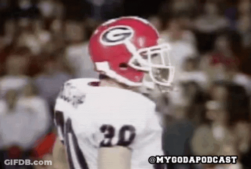 Football Player In Red Helmet With G GIF