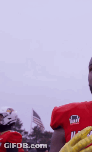 Football Player In Red Illinois Jersey GIF
