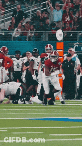 Football Player In Red Jersey 24 Running GIF