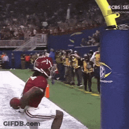 Football Player In Red Jersey Number 1 GIF