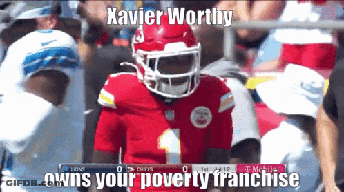 Football Player In Red Jersey Number 1 GIF