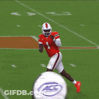 Football Player In Red Jersey Number 1 GIF