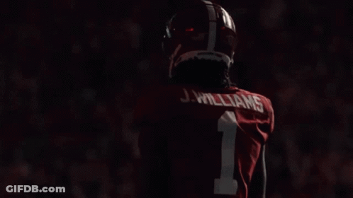 Football Player In Red Jersey Number 1 GIF