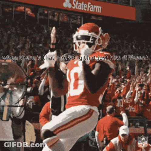 Football Player In Red Jersey Number 10 GIF