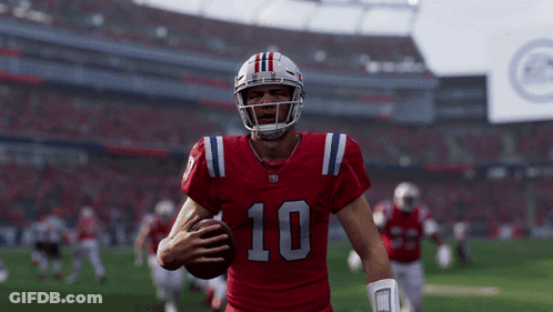 Football Player In Red Jersey Number 10 GIF