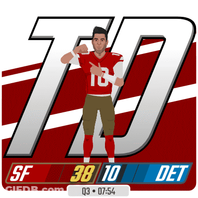 Football Player In Red Jersey Number 10 GIF