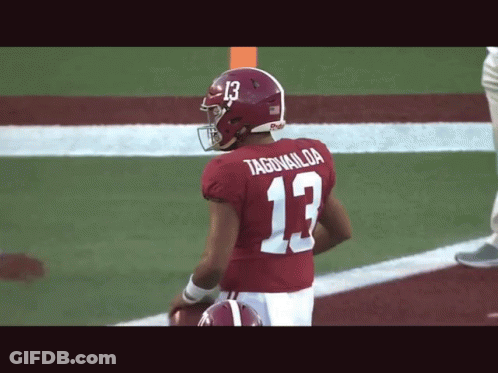 Football Player In Red Jersey Number 13 GIF