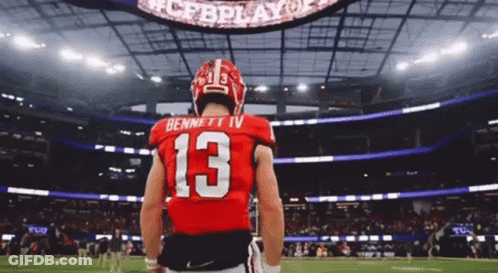 Football Player In Red Jersey Number 13 GIF