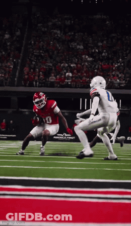 Football Player In Red Jersey Number 13 GIF