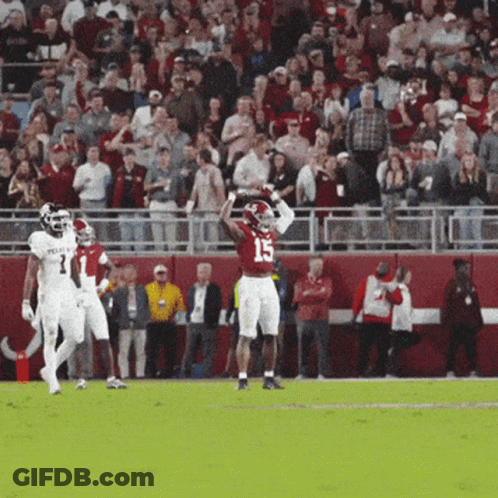 Football Player In Red Jersey Number 15 GIF