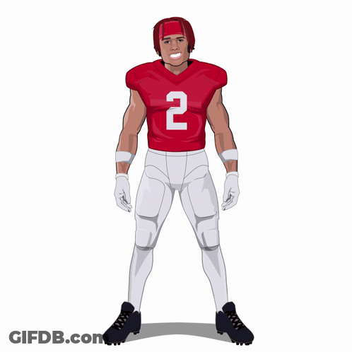 Football Player In Red Jersey Number 2 GIF