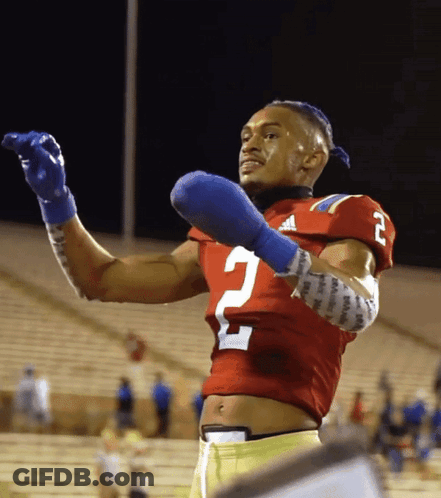 Football Player In Red Jersey Number 2 GIF