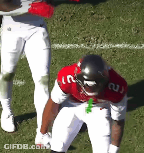 Football Player In Red Jersey Number 21 GIF