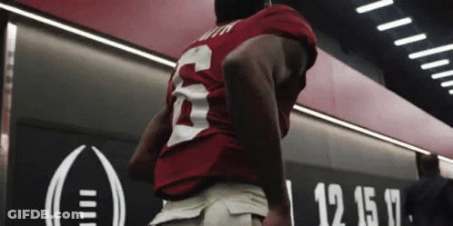 Football Player In Red Jersey Number 3 GIF
