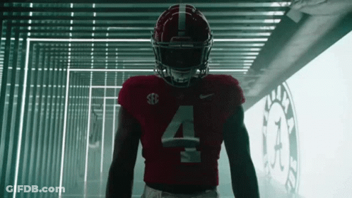 Football Player In Red Jersey Number 4 GIF