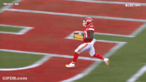 Football Player In Red Jersey Number 40 GIF