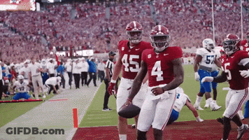 Football Player In Red Jersey Number 45 GIF