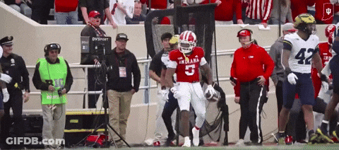 Football Player In Red Jersey Number 5 GIF