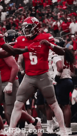 Football Player In Red Jersey Number 5 GIF