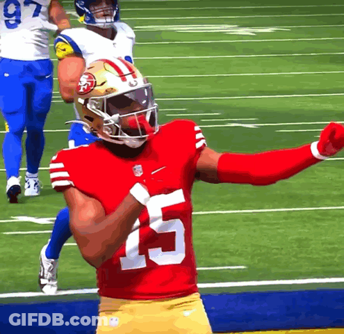 Football Player In Red Jersey Number 5 GIF