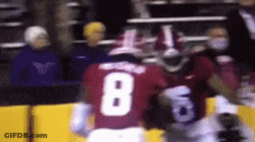 Football Player In Red Jersey Number 8 GIF