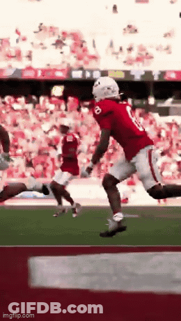 Football Player In Red Jersey Number 8 GIF