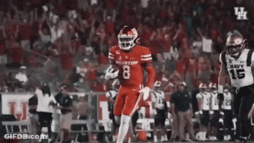 Football Player In Red Jersey Number 8 GIF