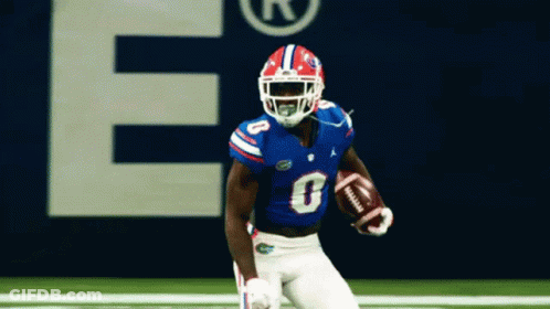 Football Player In Red Jersey Number 8 GIF