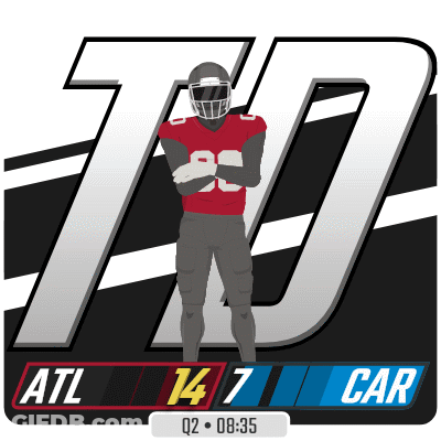 Football Player In Red Jersey Number 80 GIF