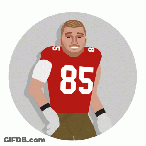 Football Player In Red Jersey Number 85 GIF