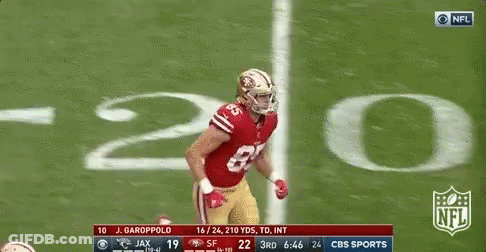 Football Player In Red Jersey Number 85 GIF
