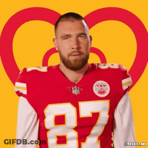 Football Player In Red Jersey Number 87 GIF