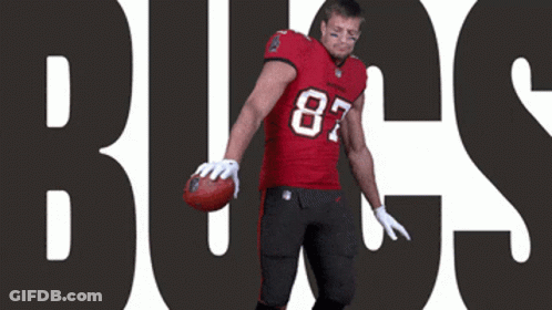 Football Player In Red Jersey Number 87 GIF