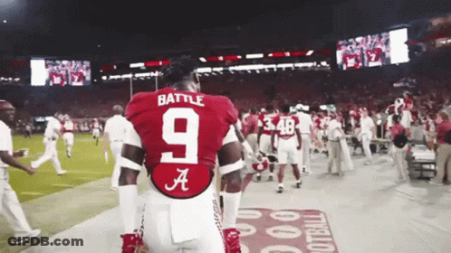 Football Player In Red Jersey Number 9 GIF