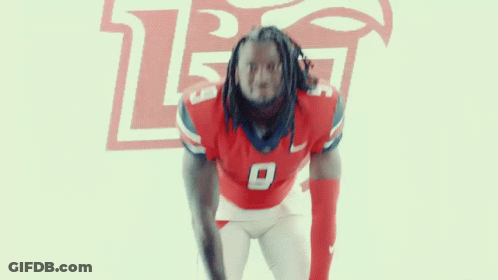 Football Player In Red Jersey Number 9 GIF