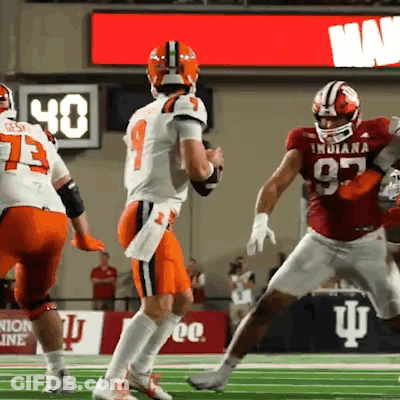 Football Player In Red Jersey Number 95 GIF