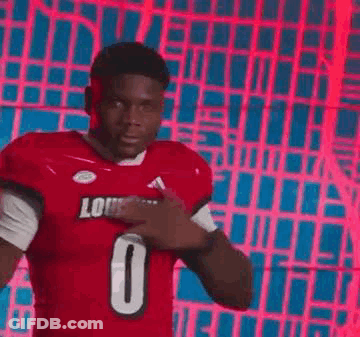 Football Player In Red Jersey Pointing At Chest GIF