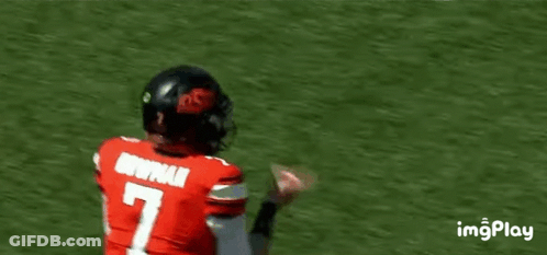 Football Player In Red Jersey Running GIF