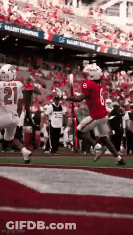 Football Player In Red Jersey Running GIF