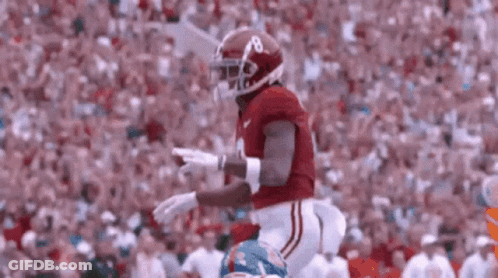 Football Player In Red Jersey Running GIF