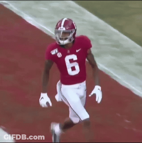 Football Player In Red Jersey Running GIF