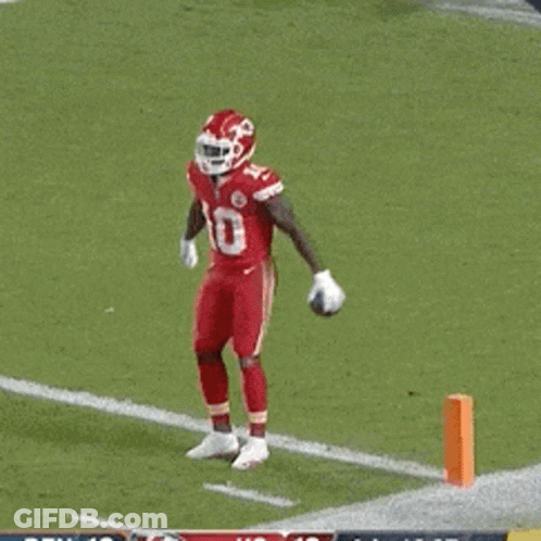 Football Player In Red Jersey Running GIF