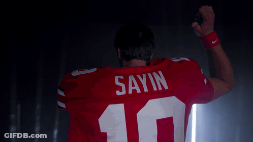Football Player In Red Jersey Saying Sayin GIF