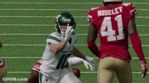 Football Player In Red Jersey With Name Moseley GIF