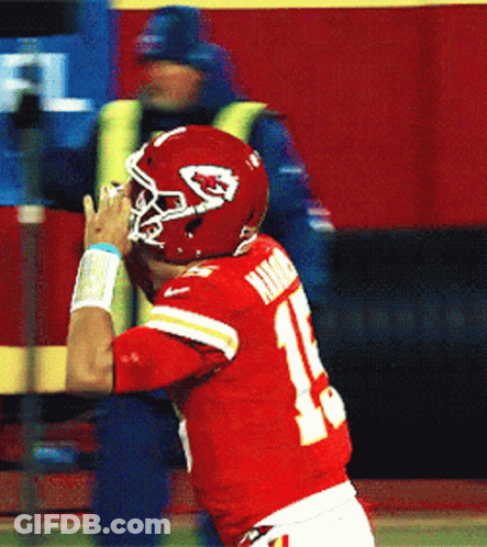 Football Player In Red Uniform Number 1 GIF